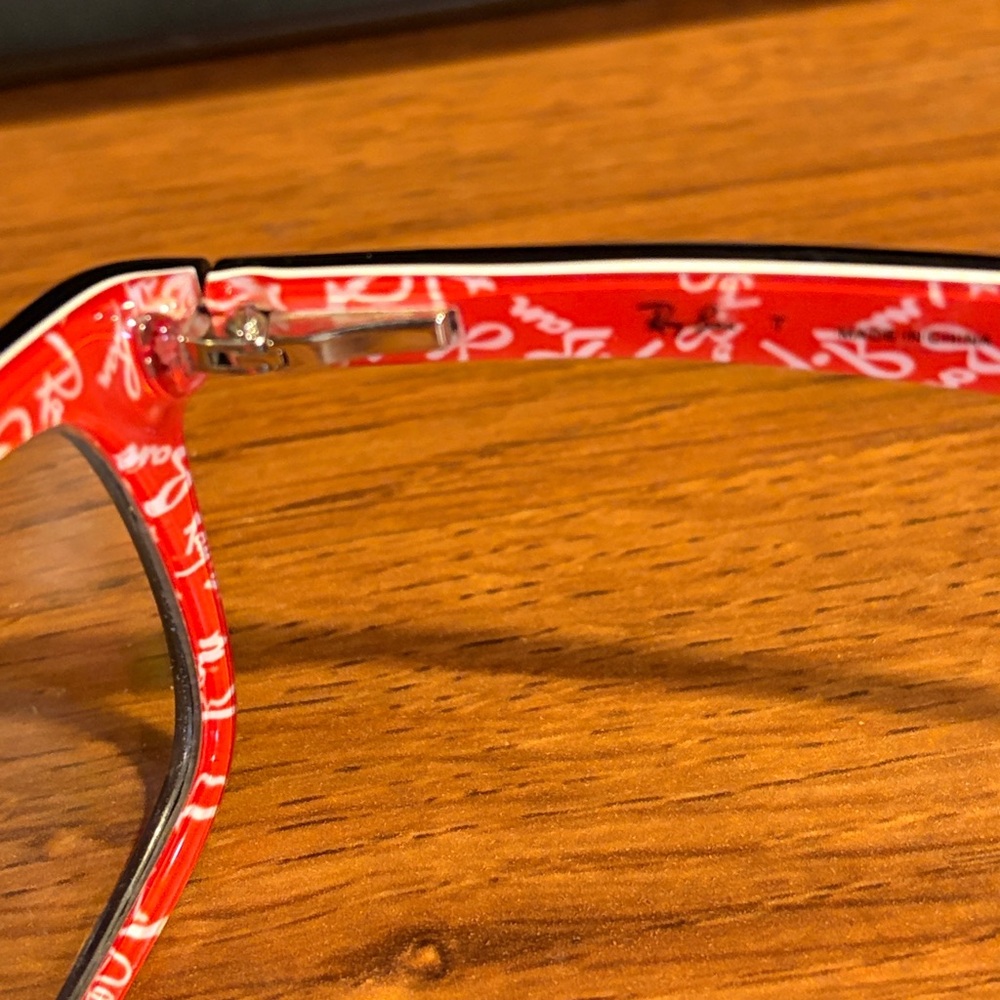 Ray bans Black Frame with Red Patterned Temples. Rb5228247953017140 - Picture 2 of 4